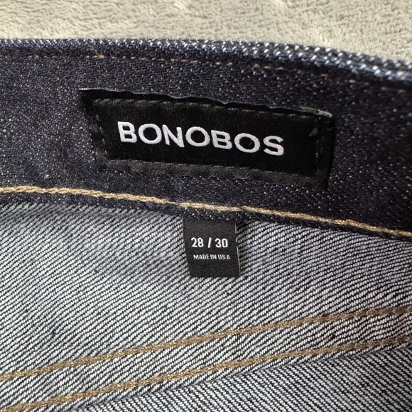Bonobos Jeans Mens 28x30 Dark Tailored Selvedge Raw Denim Capsule USA Made NEW - Picture 4 of 16